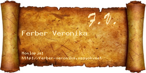 Ferber Veronika névjegykártya